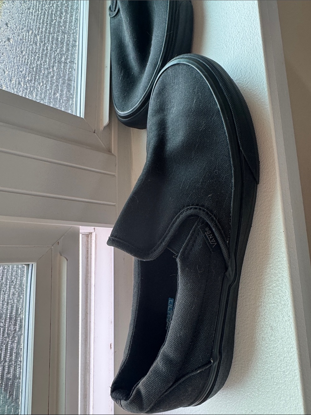 Vans Black Classic Slip-On Canvas Loafers